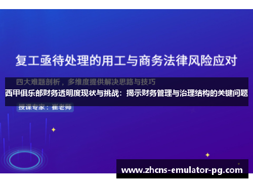 西甲俱乐部财务透明度现状与挑战：揭示财务管理与治理结构的关键问题