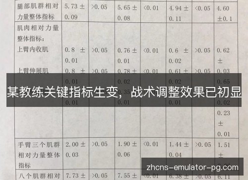 某教练关键指标生变，战术调整效果已初显
